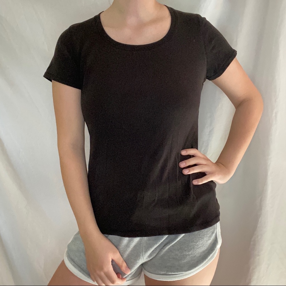 Faded Glory Stretchy Black Tee Shirt